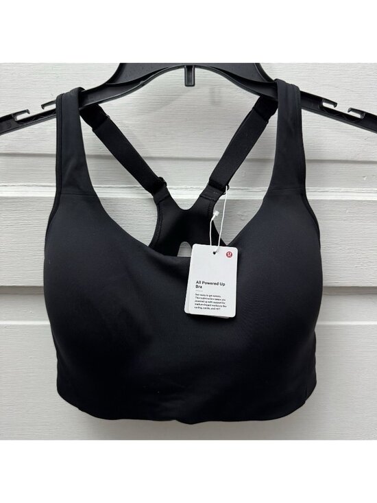 Lululemon Other - NWT Lululemon All Powered Up Bra Black Medium Support Sports Bra 32E